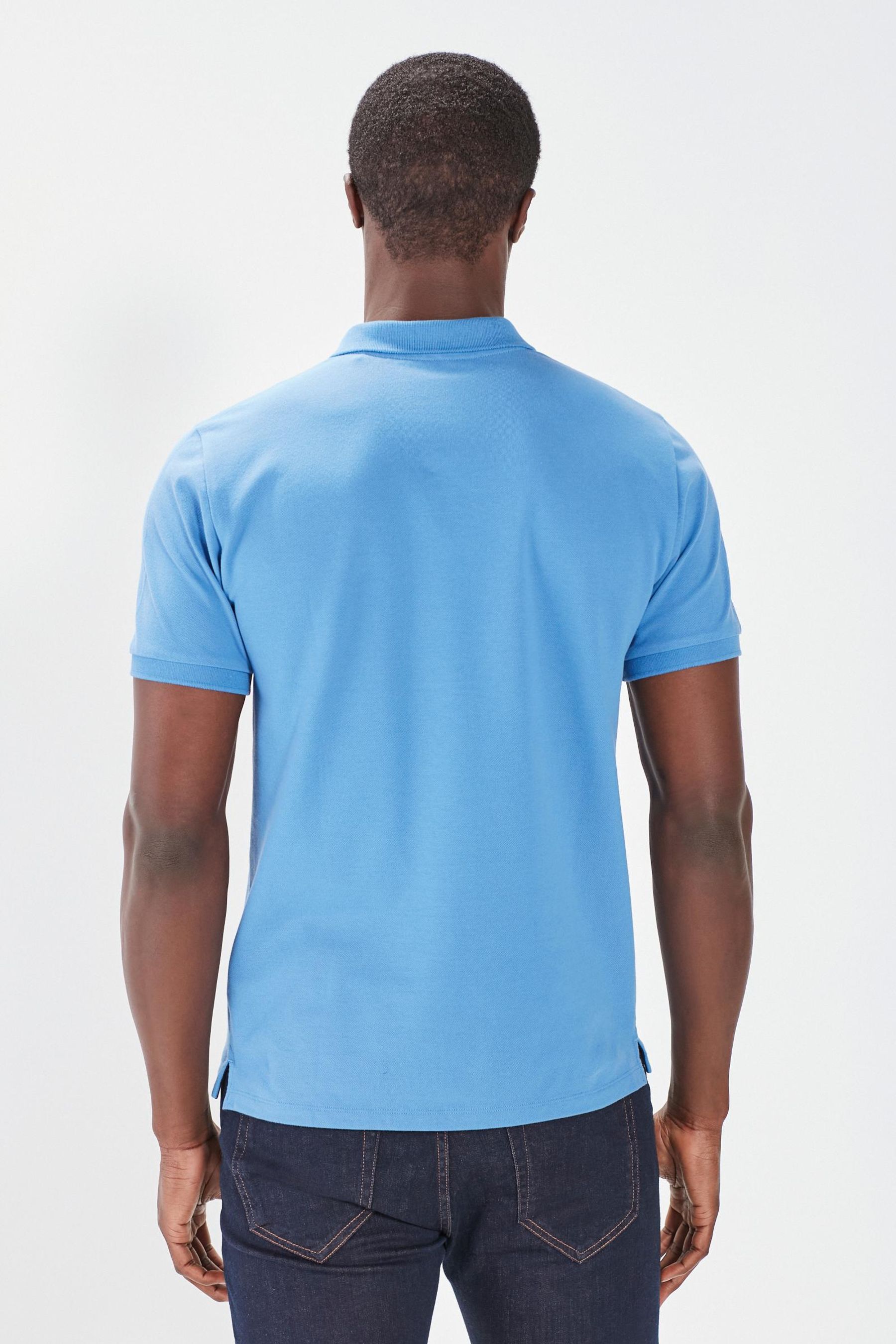 Buy Blue Cornflower Regular Fit Pique Polo Shirt from the Next UK ...