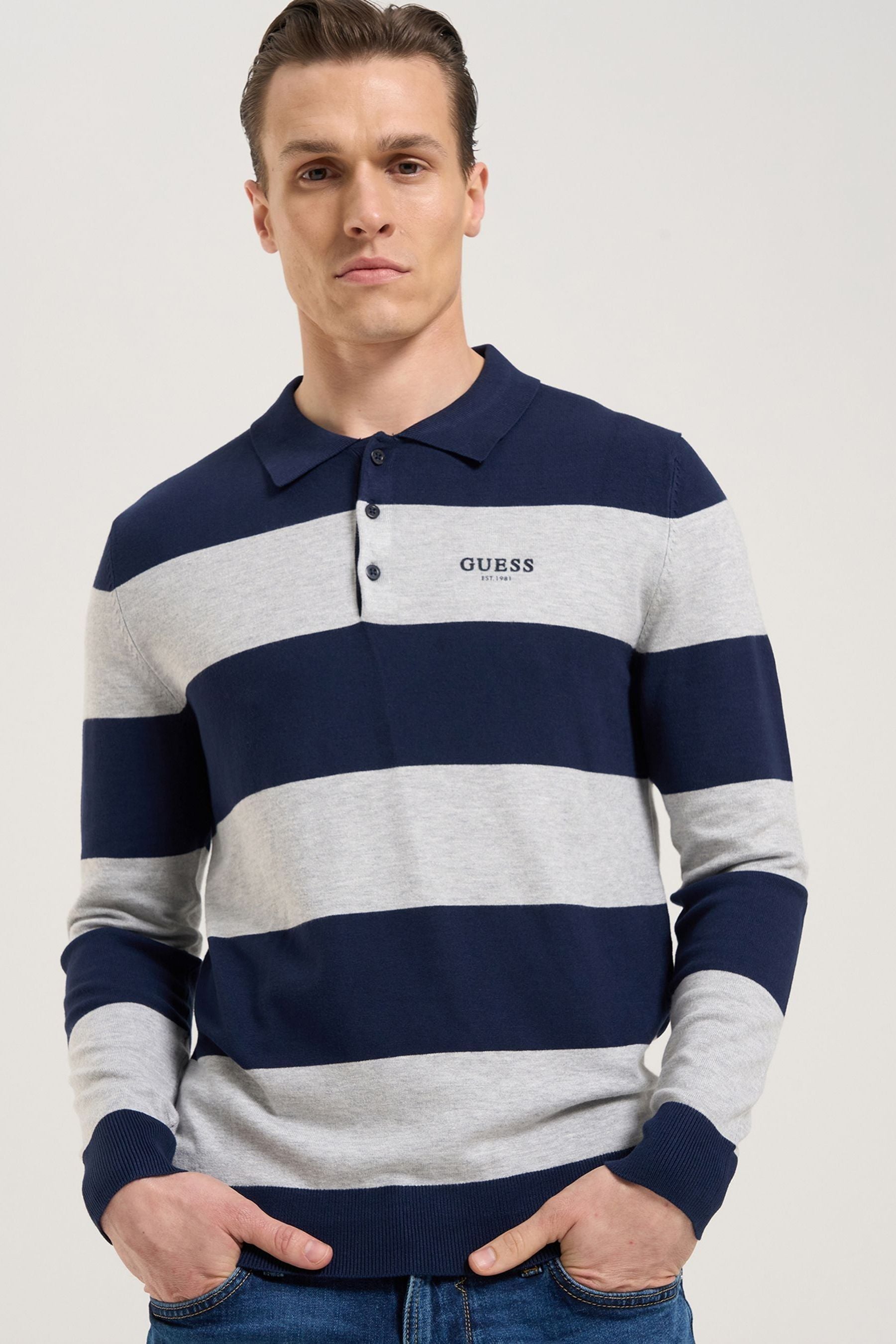 Guess polo 2025 long sleeve