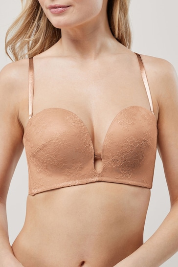 Buy Nude Push-up U-Plunge Wired Strapless Bra from the Next UK online shop