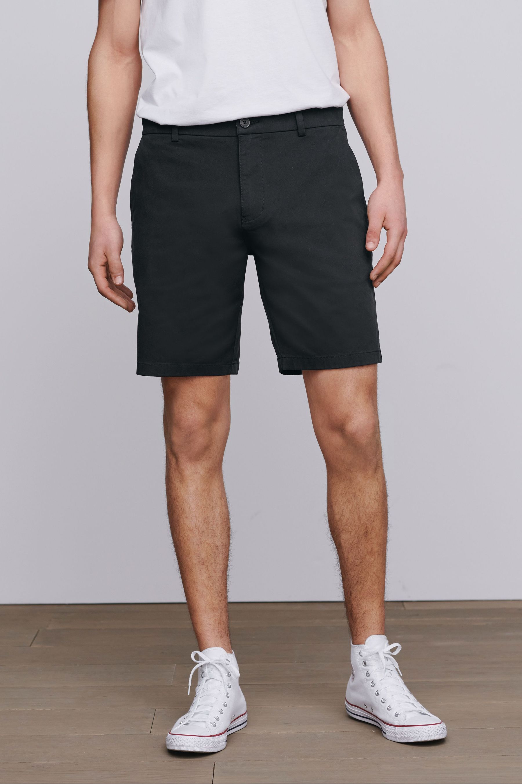 Buy Black Straight Stretch Chino Shorts from the Next UK online shop