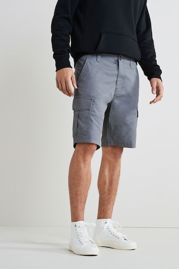 Buy Grey Cotton Cargo Shorts from the Next UK online shop