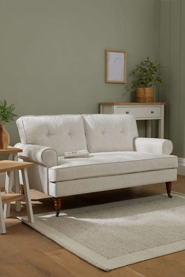 Tailored Chenille Oyster Natural Delia Compact 2 Seater 'Sofa In A Box'