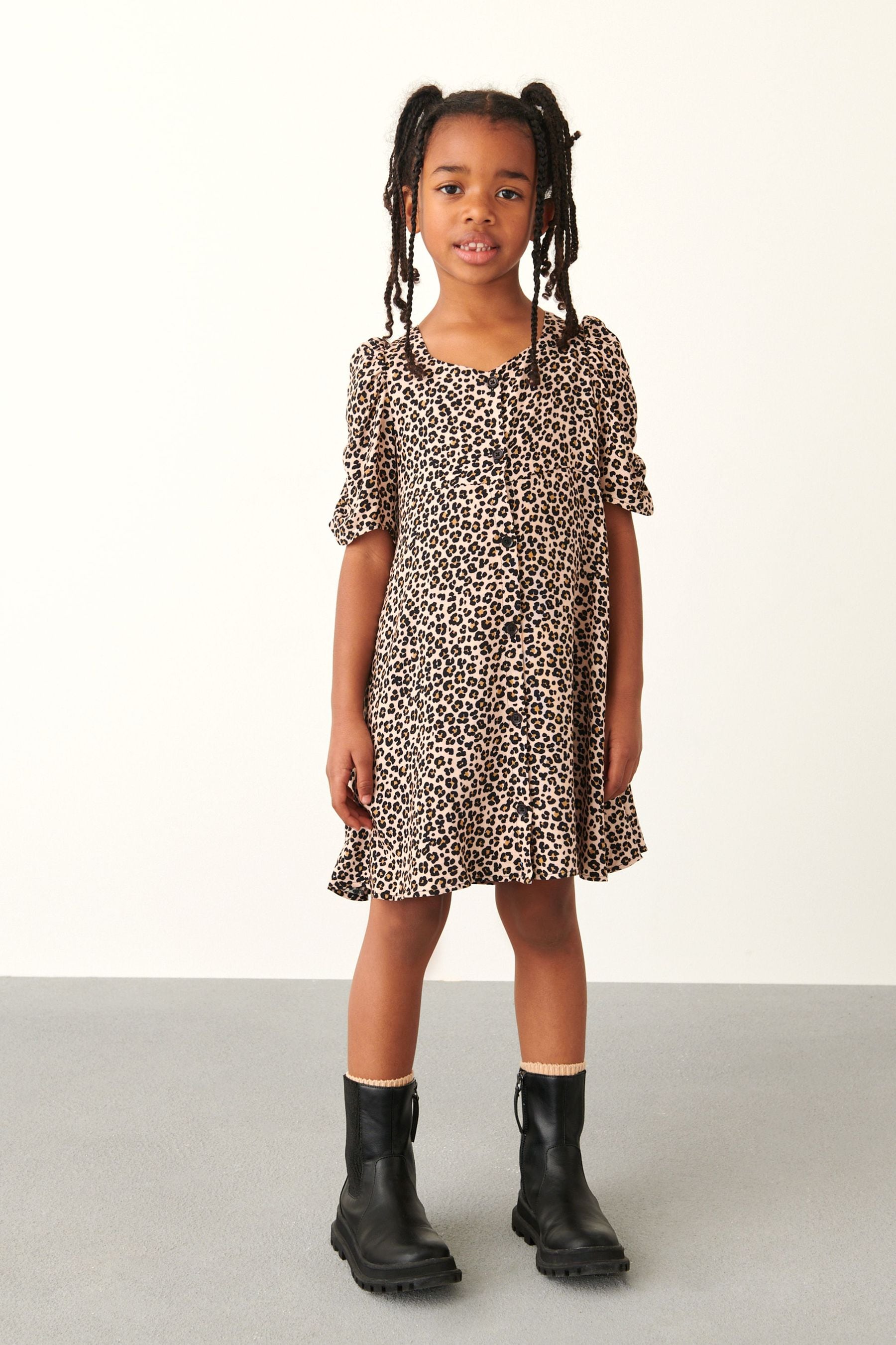 Animal print dress for kids 2025