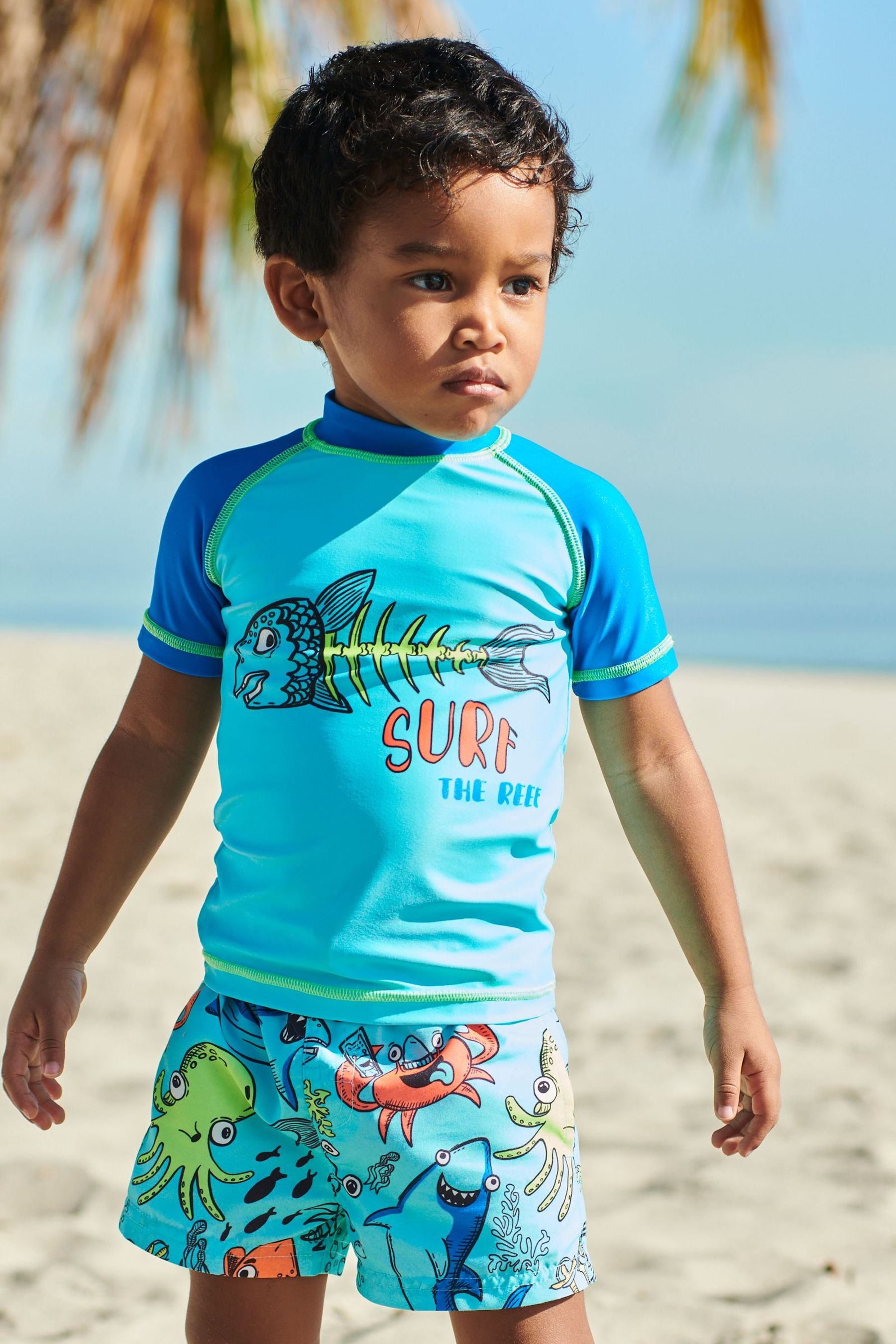 Buy 2-Piece Rash Vest And Shorts Set (3mths-7yrs) from the Next UK ...