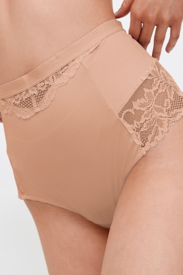 Buy Black/Nude Tummy Control Light Shaping High Waist Thongs 2 Pack from  the Next UK online shop