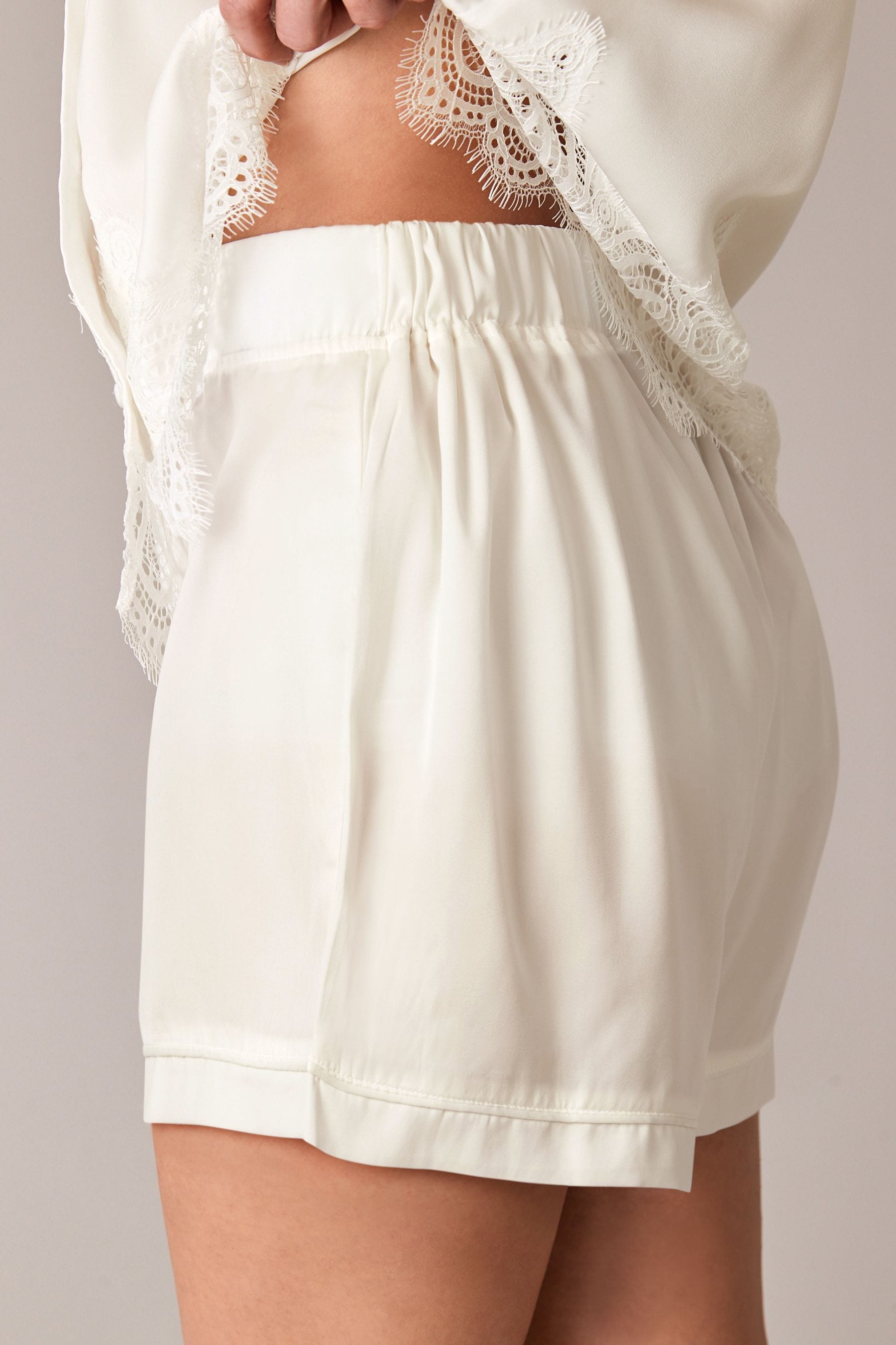 Buy B by Ted Baker Ivory Bridal Satin Shorts Set from the Next UK ...