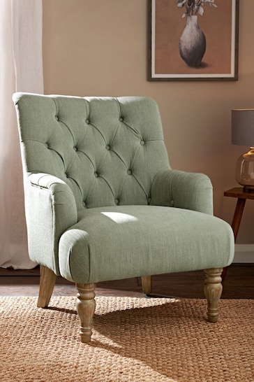 Soft Texure Sage Green Collection Luxe Wolton Highback Accent Chair