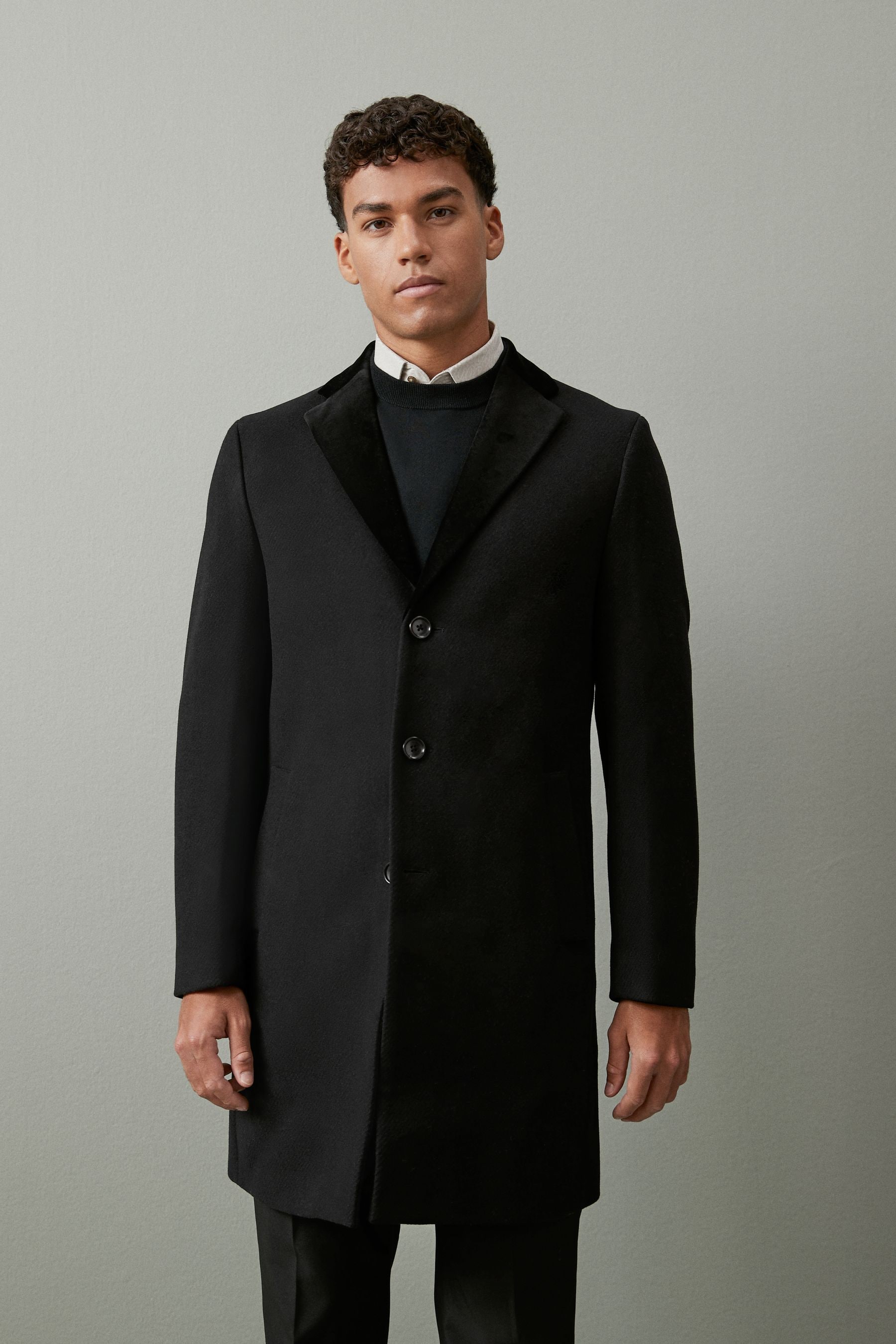 Buy Black Epsom Overcoat from Next Ireland