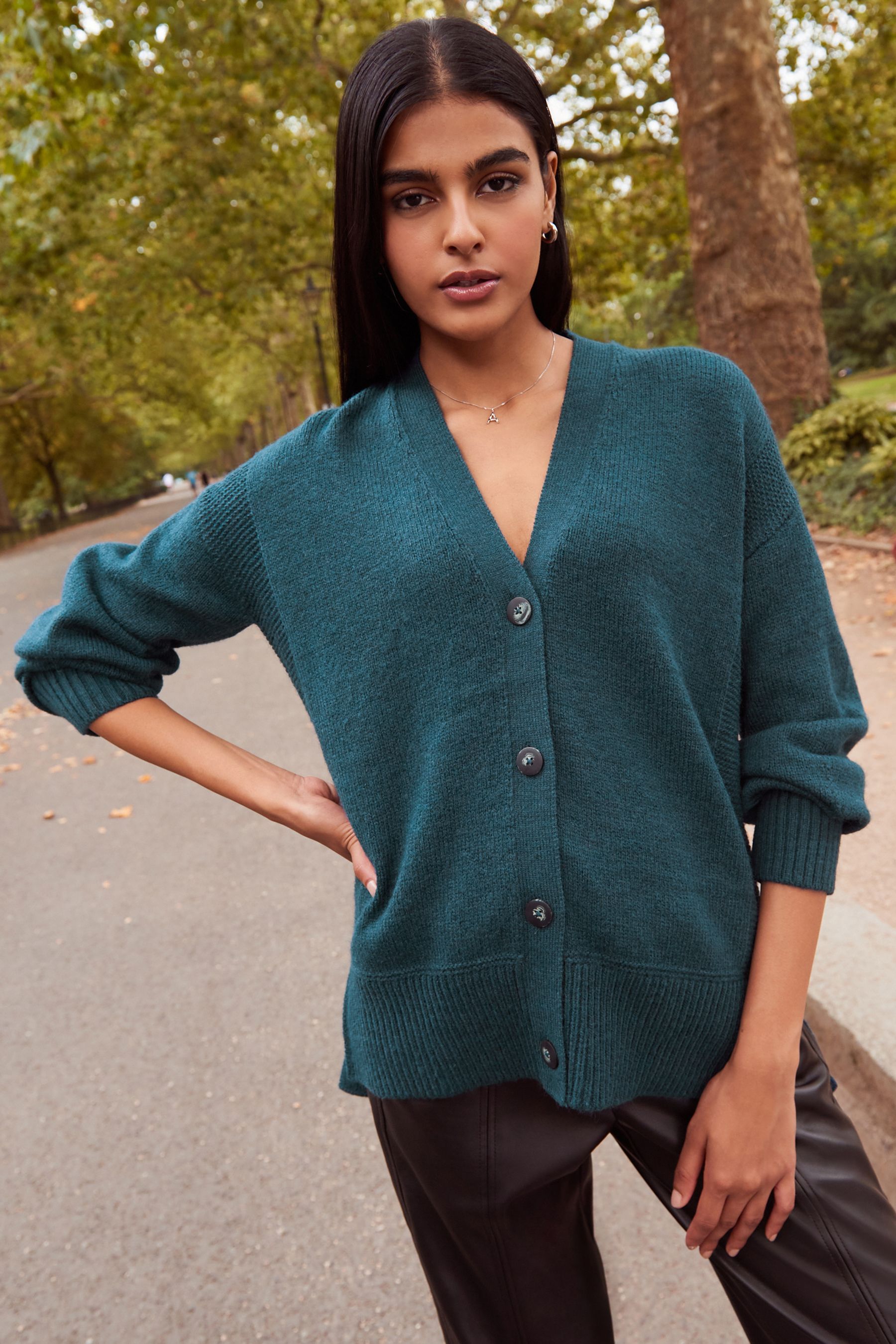 Teal blue cardigan sales