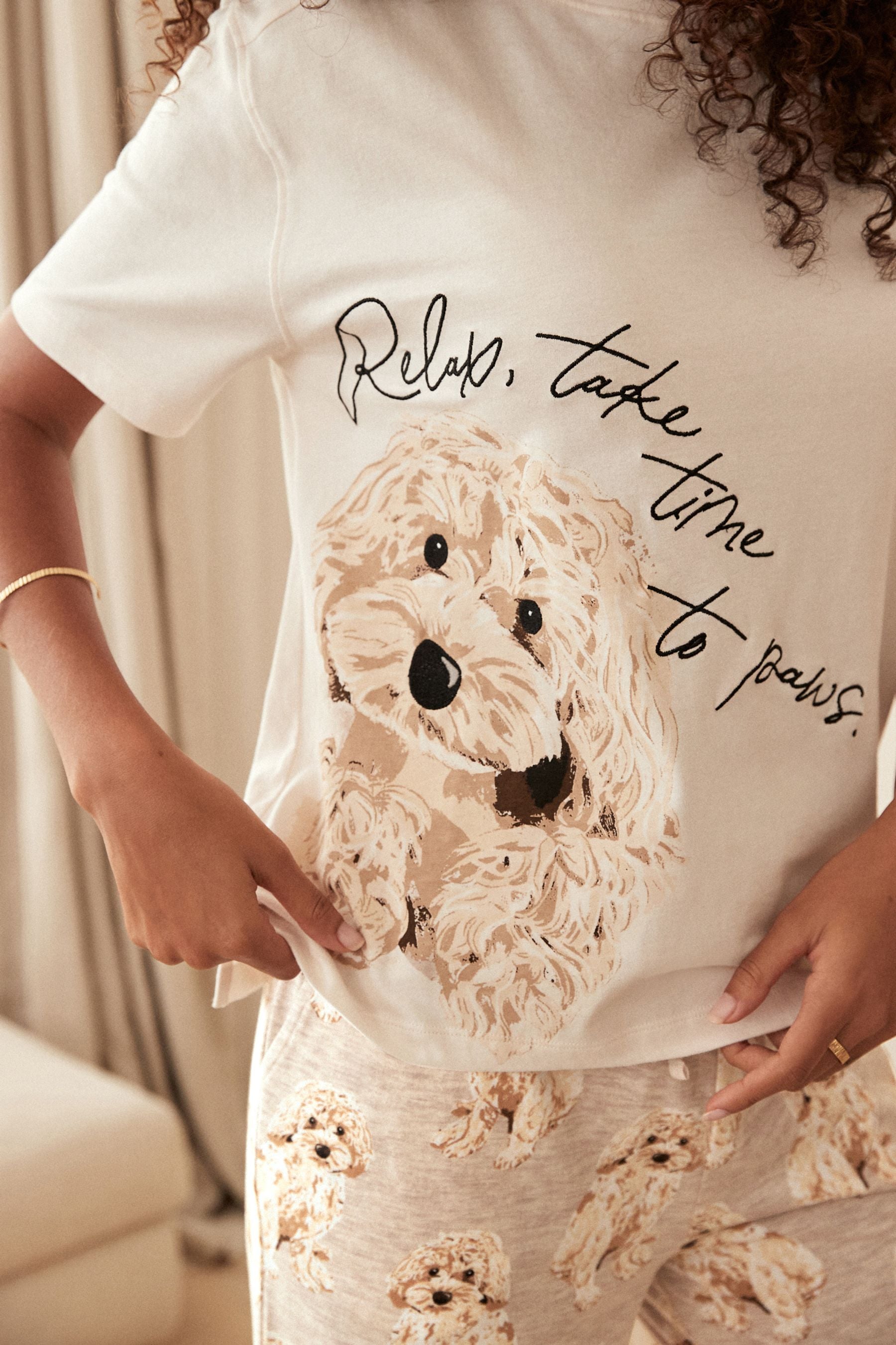 Ladies cockapoo top pyjamas