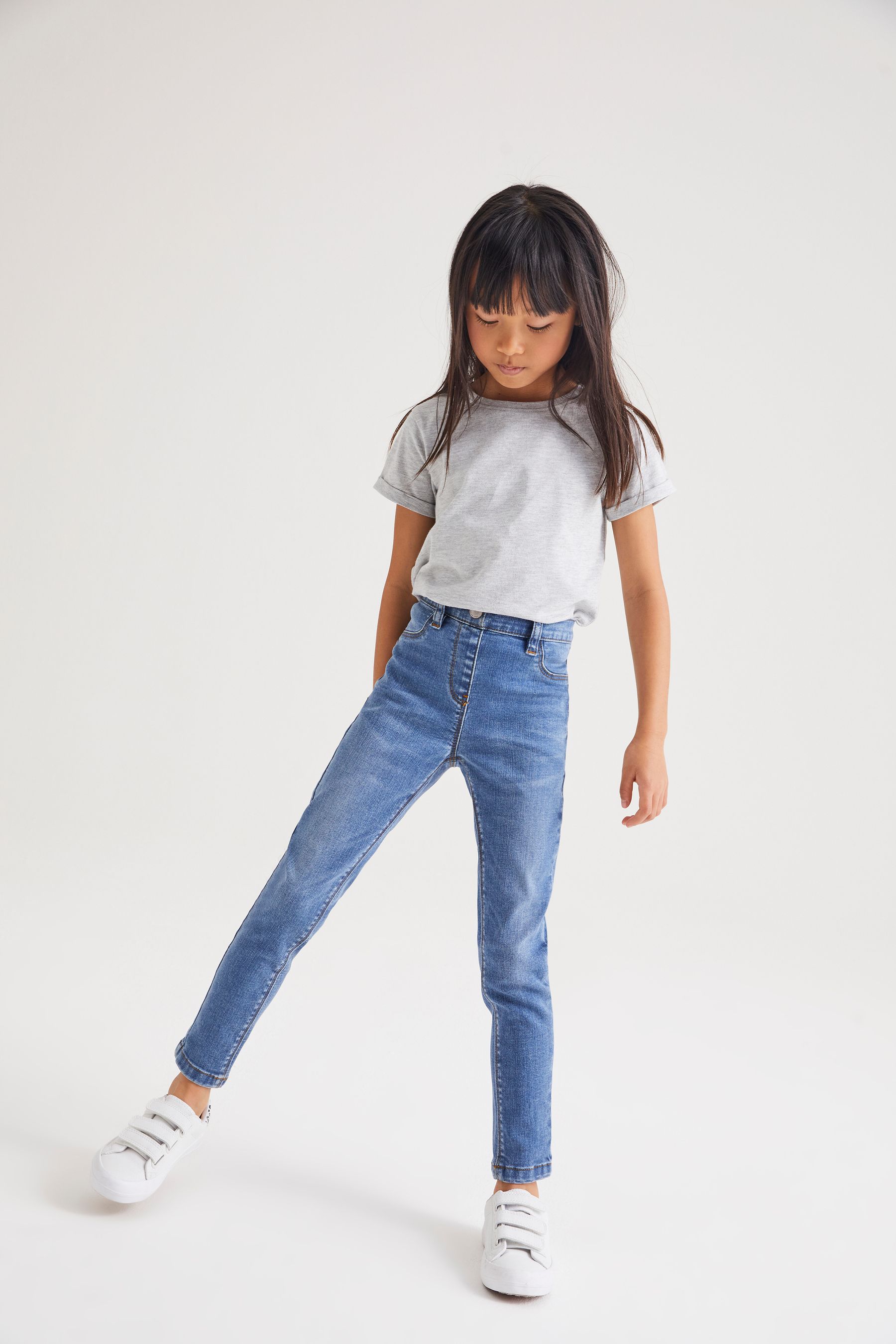 Buy Mid Blue Denim Regular Length Jeggings (3-16yrs) from the Next UK ...