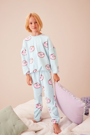 Blue Doughnut Cosy Fleece Pyjamas (9mths-16yrs)