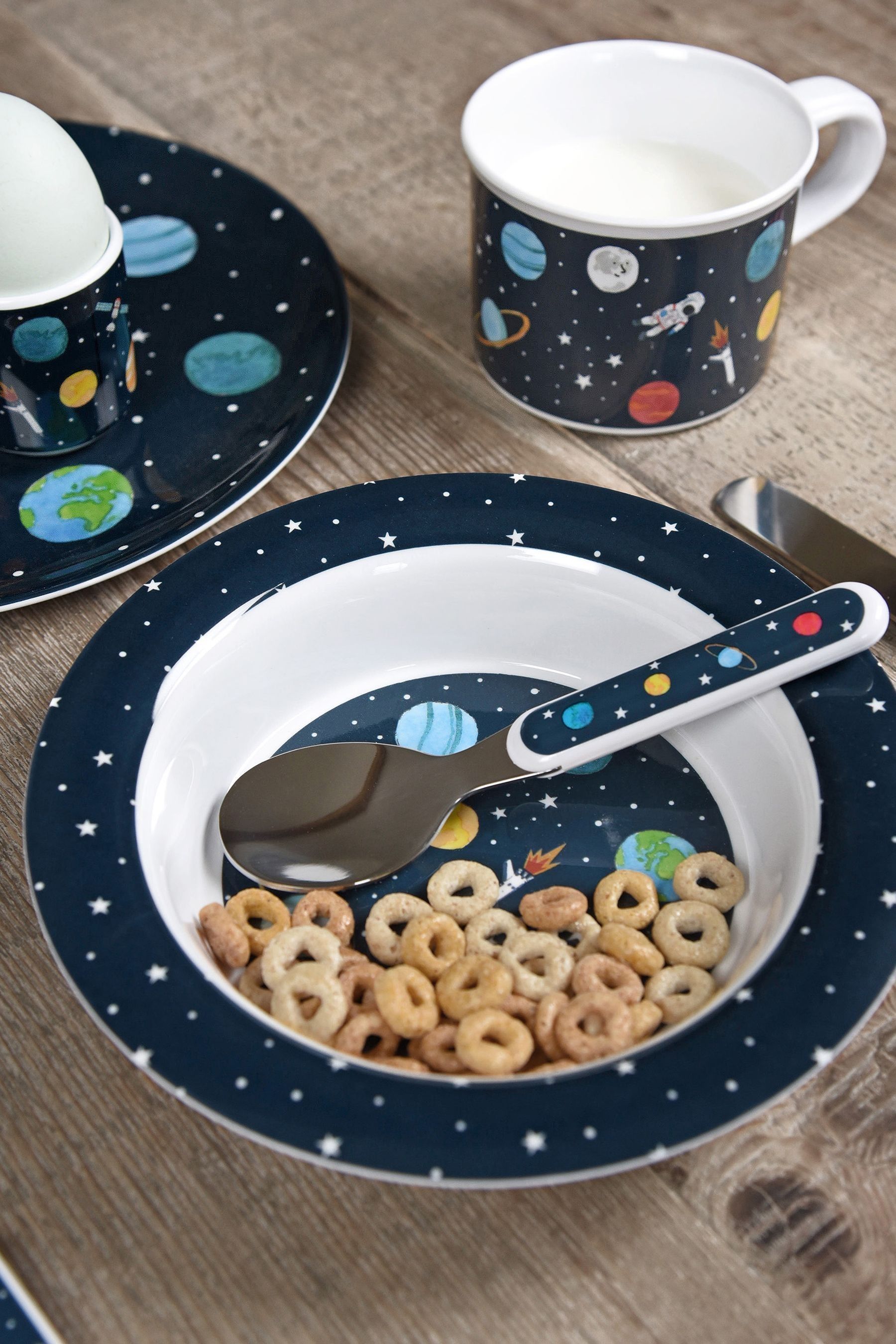 Buy Sophie Allport Blue Space Melamine Breakfast Set from the Next