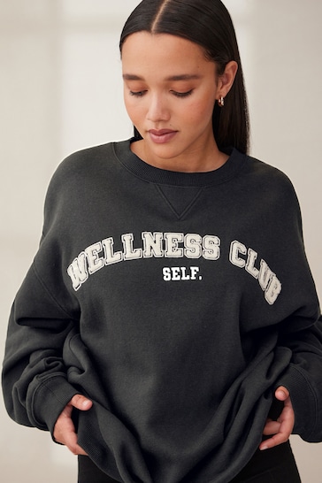 self. Black Wellness Club Sweatshirt