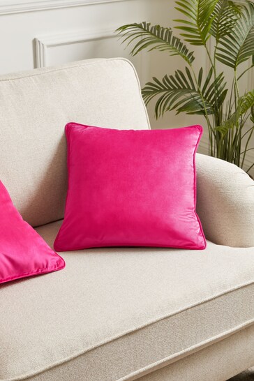 Fuchsia Pink 43 x 43cm Matte Velvet Cushion