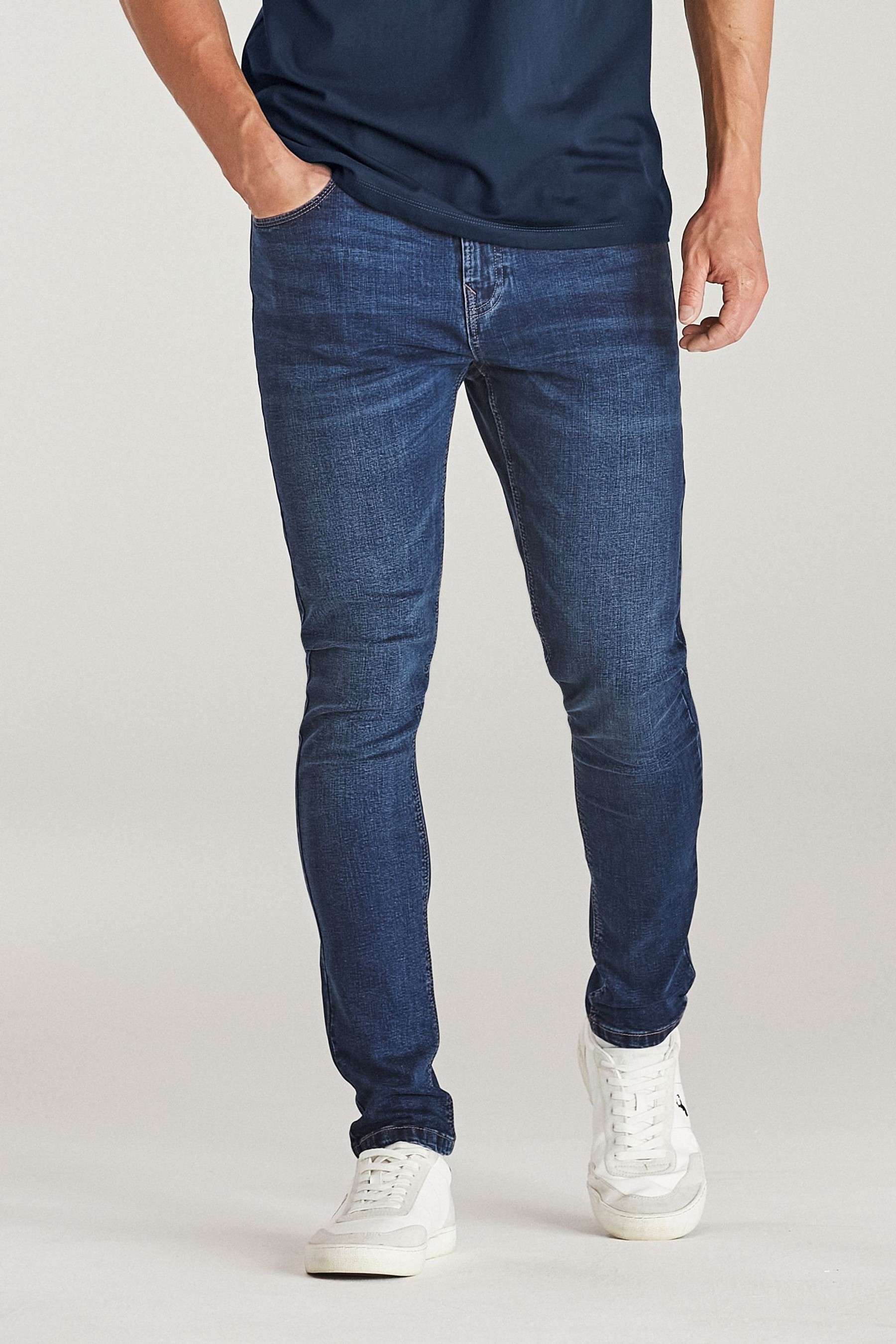 Buy Mid Blue Super Skinny Classic Stretch Jeans from the Next UK online ...