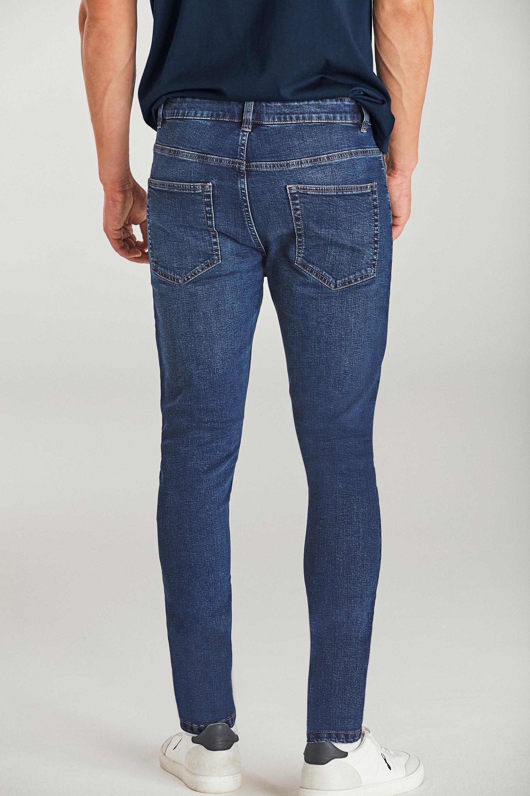 Buy Mid Blue Super Skinny Classic Stretch Jeans from the Next UK online ...