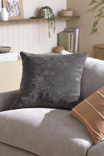 Charcoal Grey 59 x 59cm Soft Velour Cushion