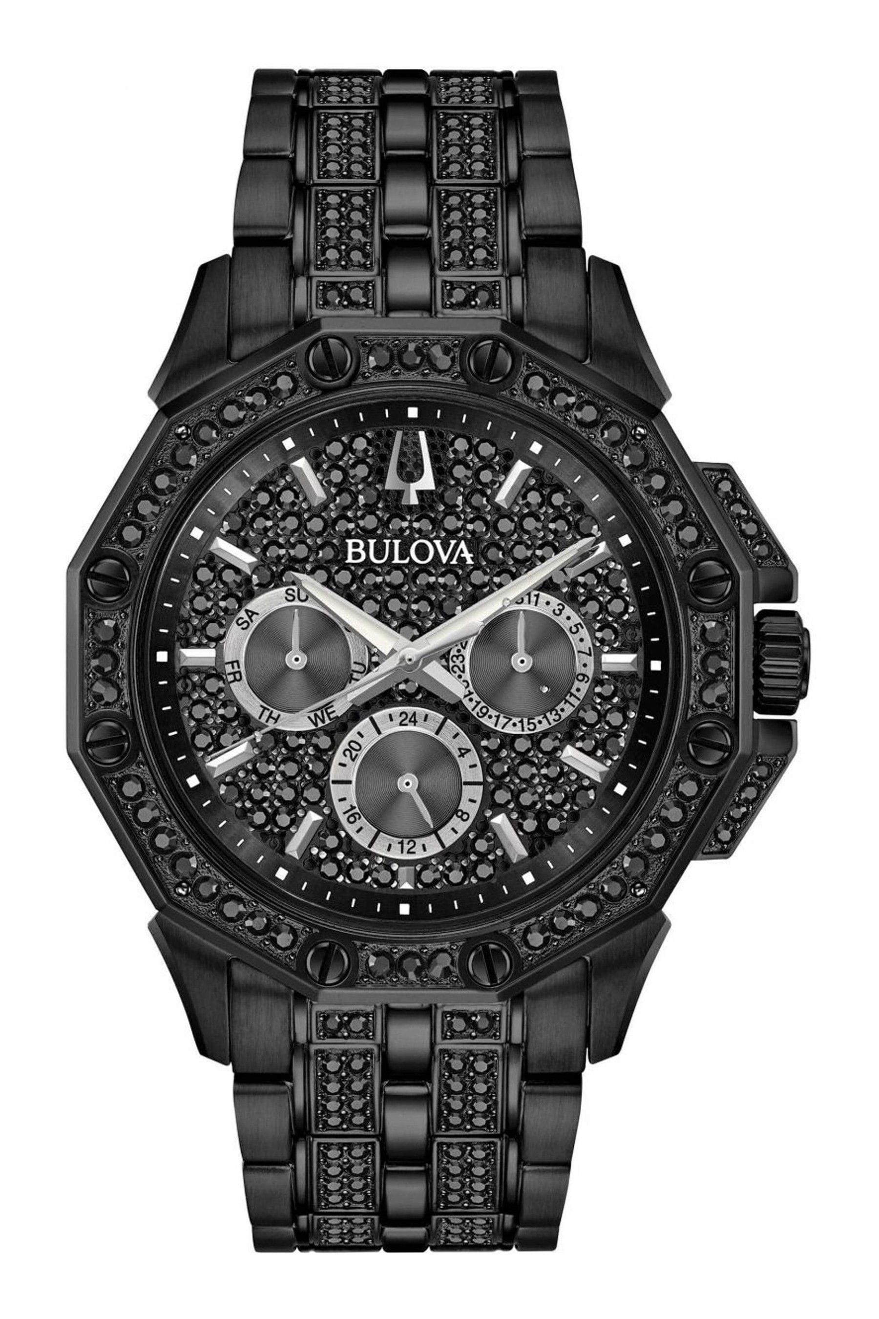 Mens bulova on sale crystal watch