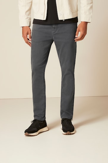 Charcoal Grey Slim Coloured Stretch Jeans