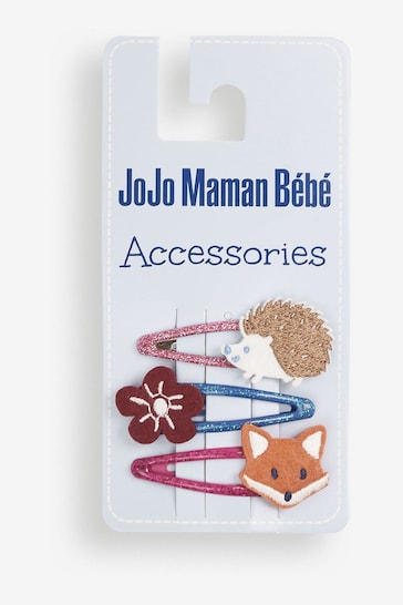 JoJo Maman Bébé Berry 3-Pack Woodland Character Clips