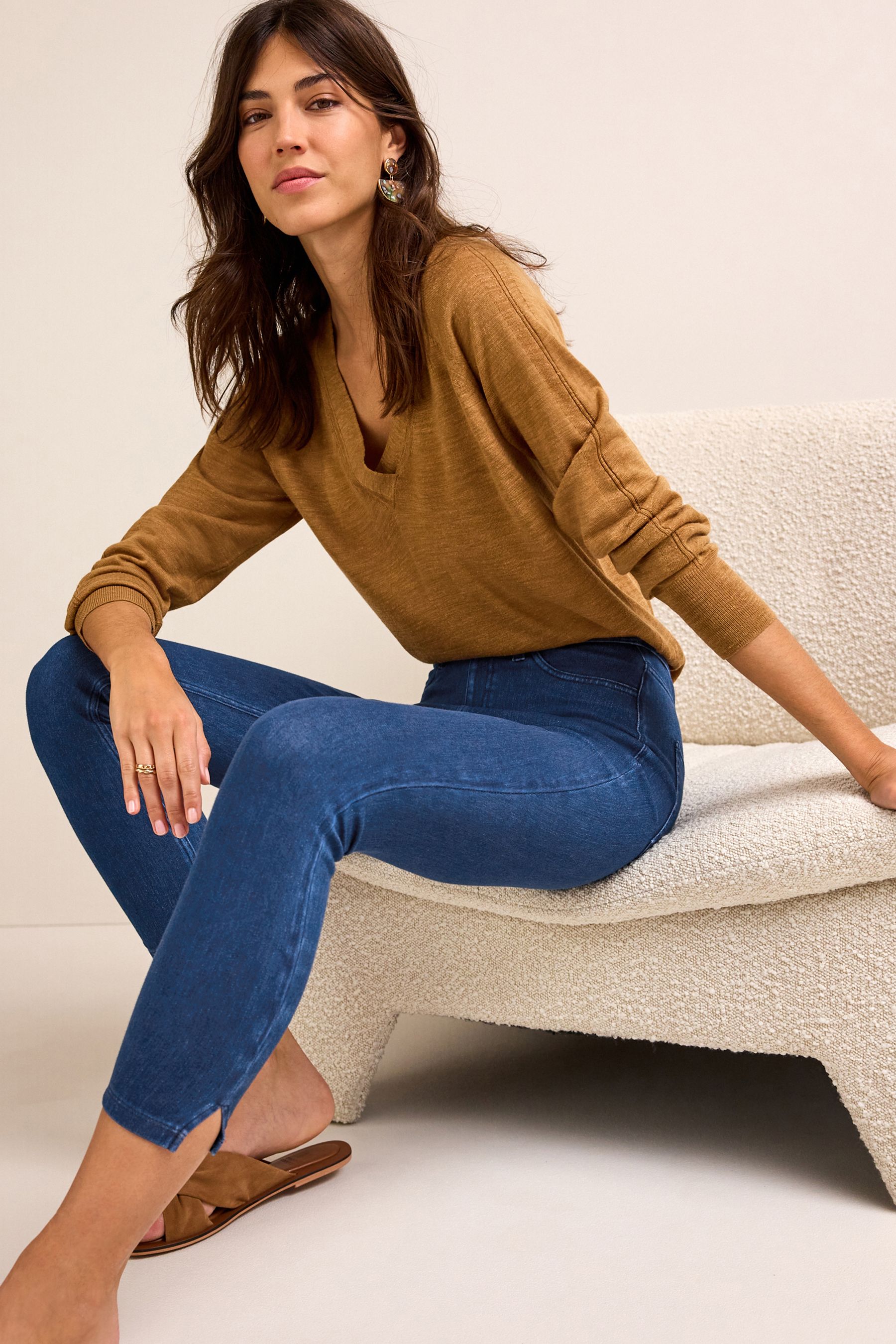 Denim look shop capri leggings