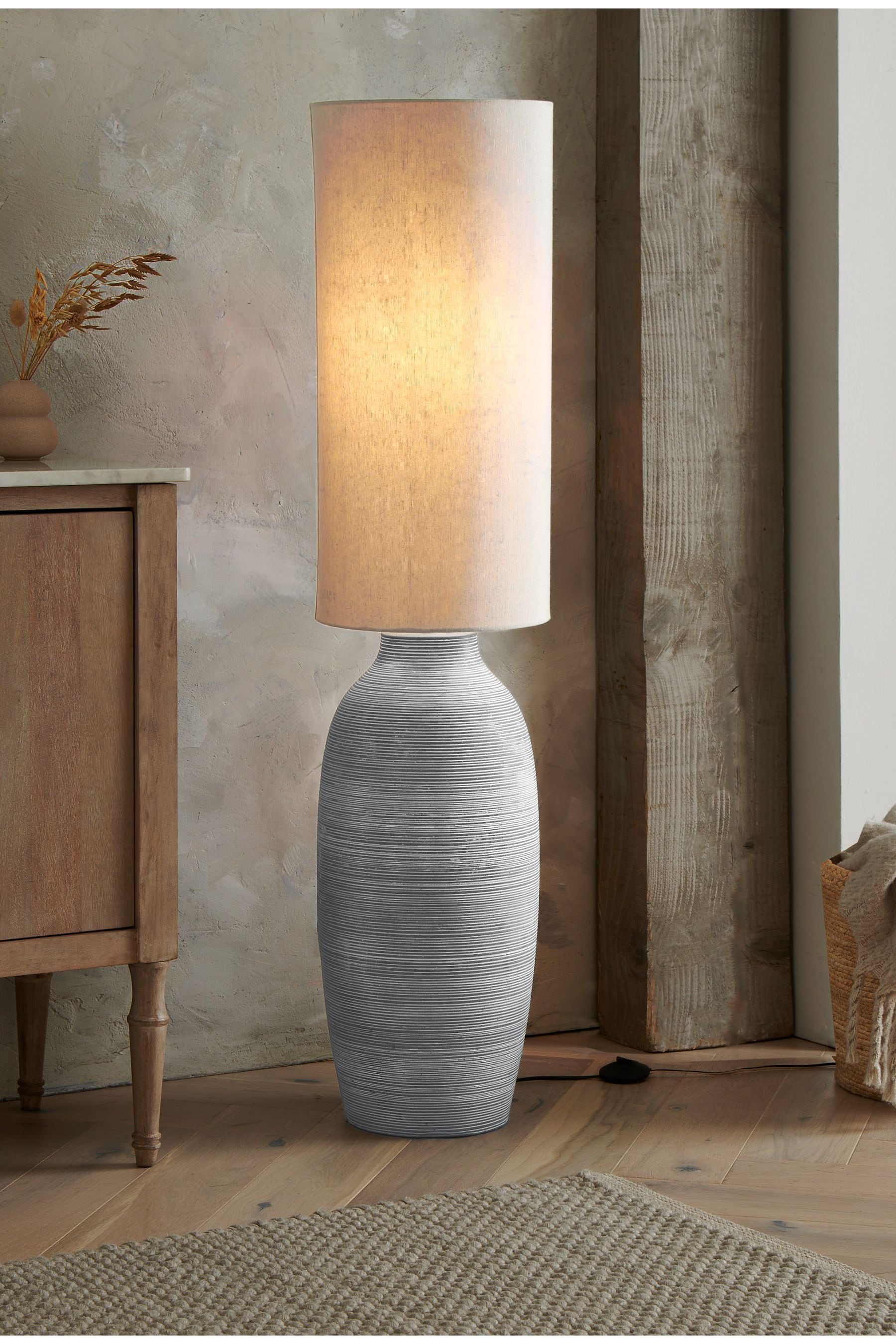Grey floor lamp next deals