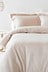 The Linen Yard Blush Pink Waffle Textured Cotton Duvet Cover and Pillowcase Set
