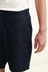 Navy Blue Elasticated Waistband Linen Shorts