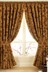 Paoletti Zurich Floral Gold Yellow Jacquard Pencil Pleat Curtains