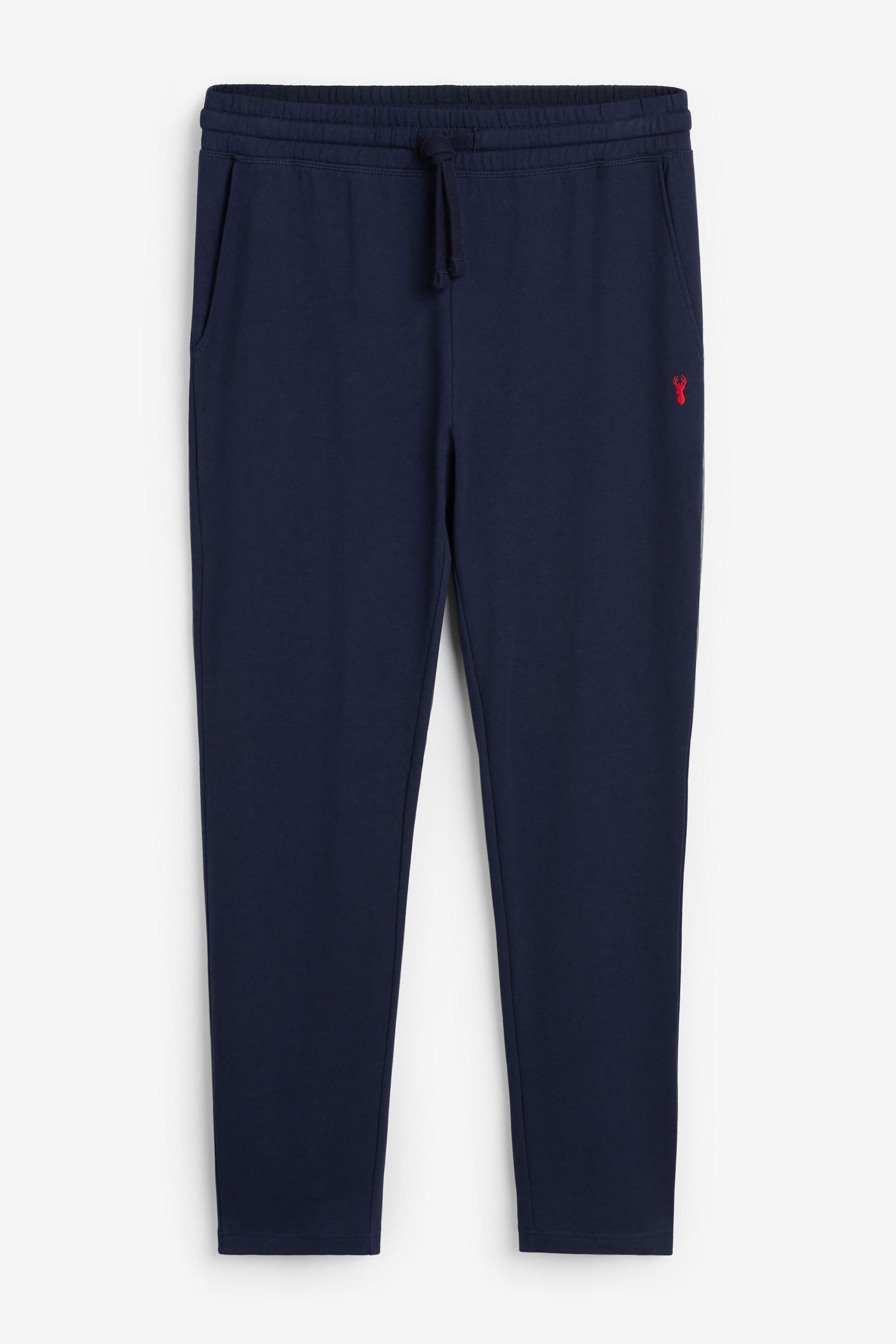 Navy Blue Open Hem Slim Lightweight Joggers