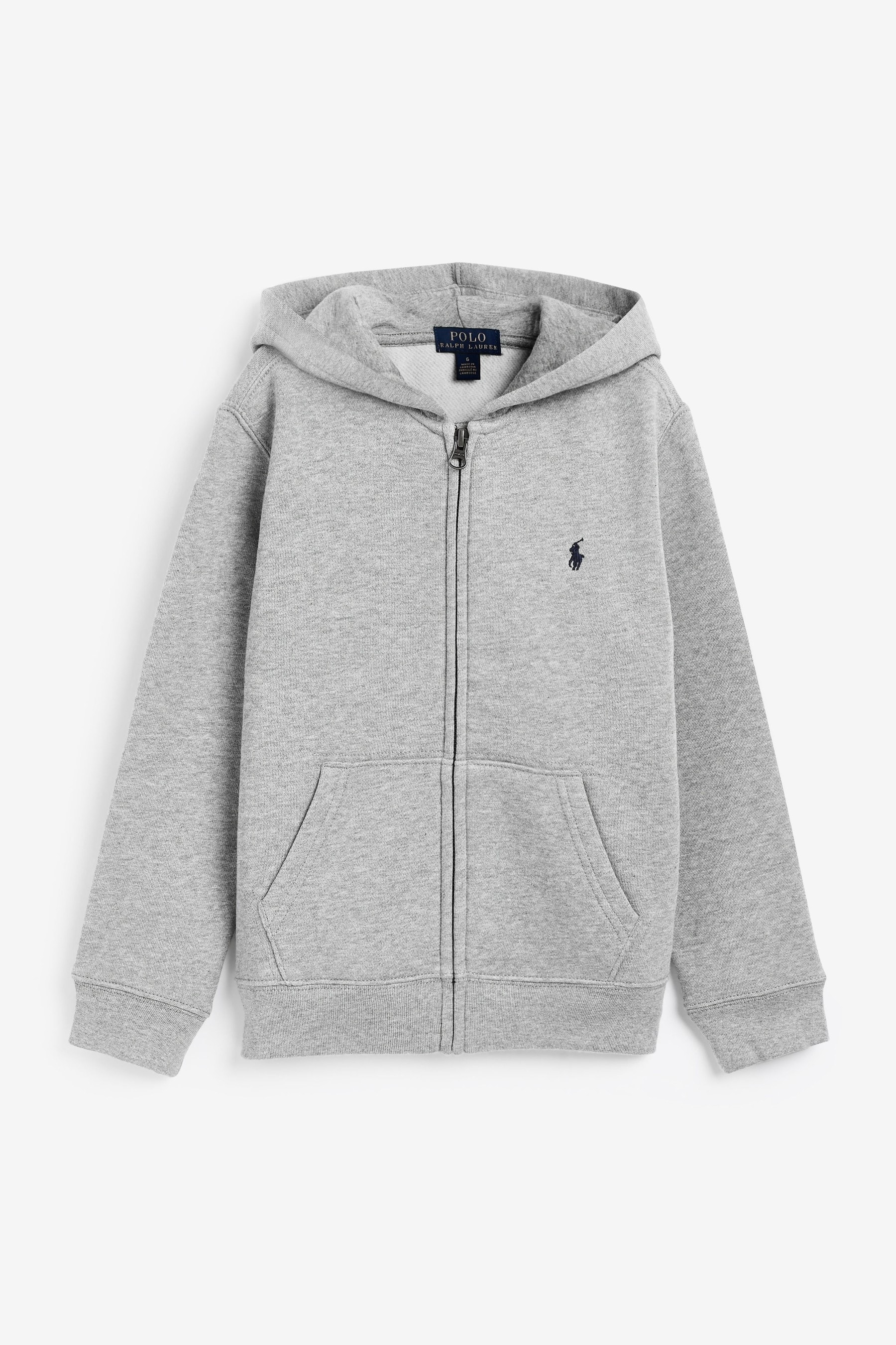 Buy Polo Ralph Lauren Grey Zip Up Logo Hoodie from the Next UK online shop