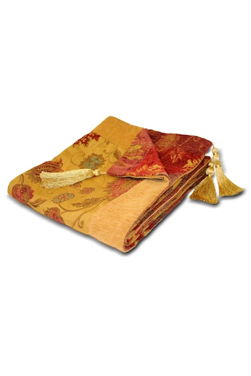Riva Home Gold Zurich Floral Jacquard Throw
