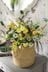 Yellow Artificial Floral Yellow Spring Mix In Basket