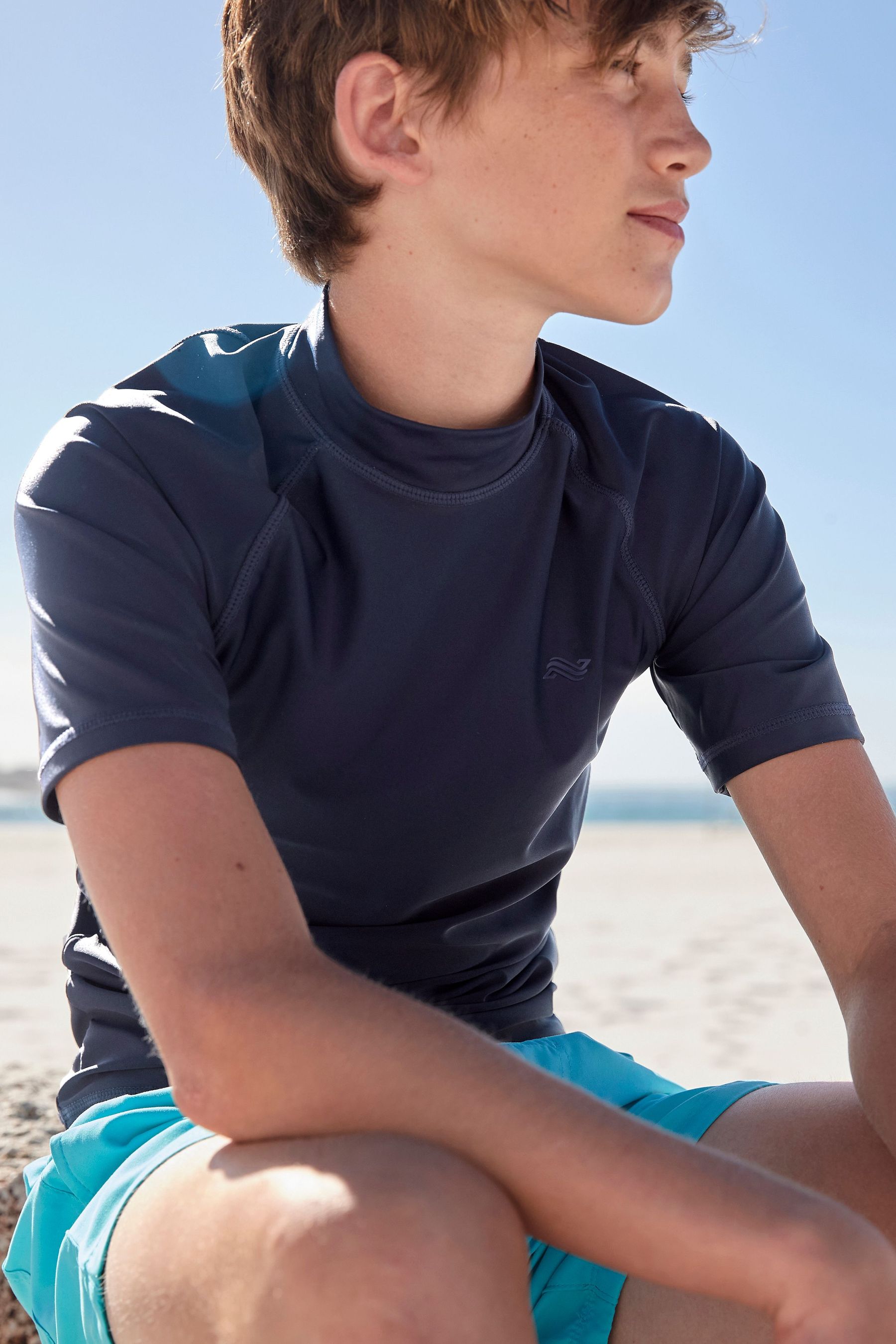 Navy Short Sleeve Sunsafe Rash Vest 3 16yrs