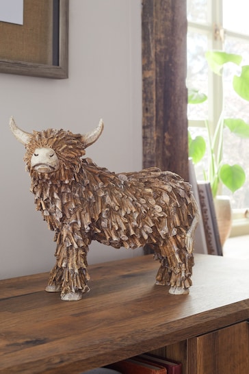 Brown Hamish the Highland Medium Ornament Cow