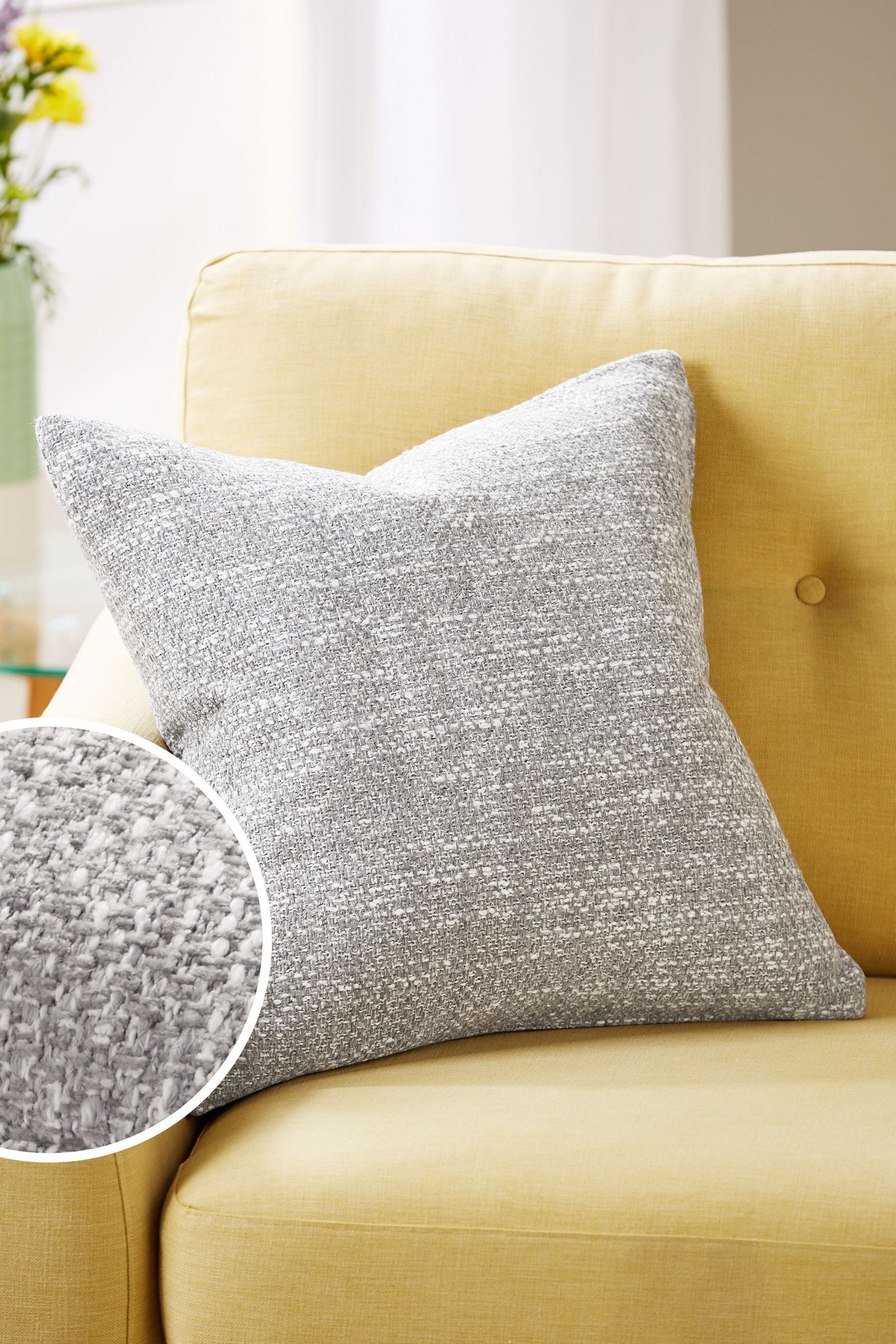 Grey 50 x 50cm Ashton Chenille Cushion