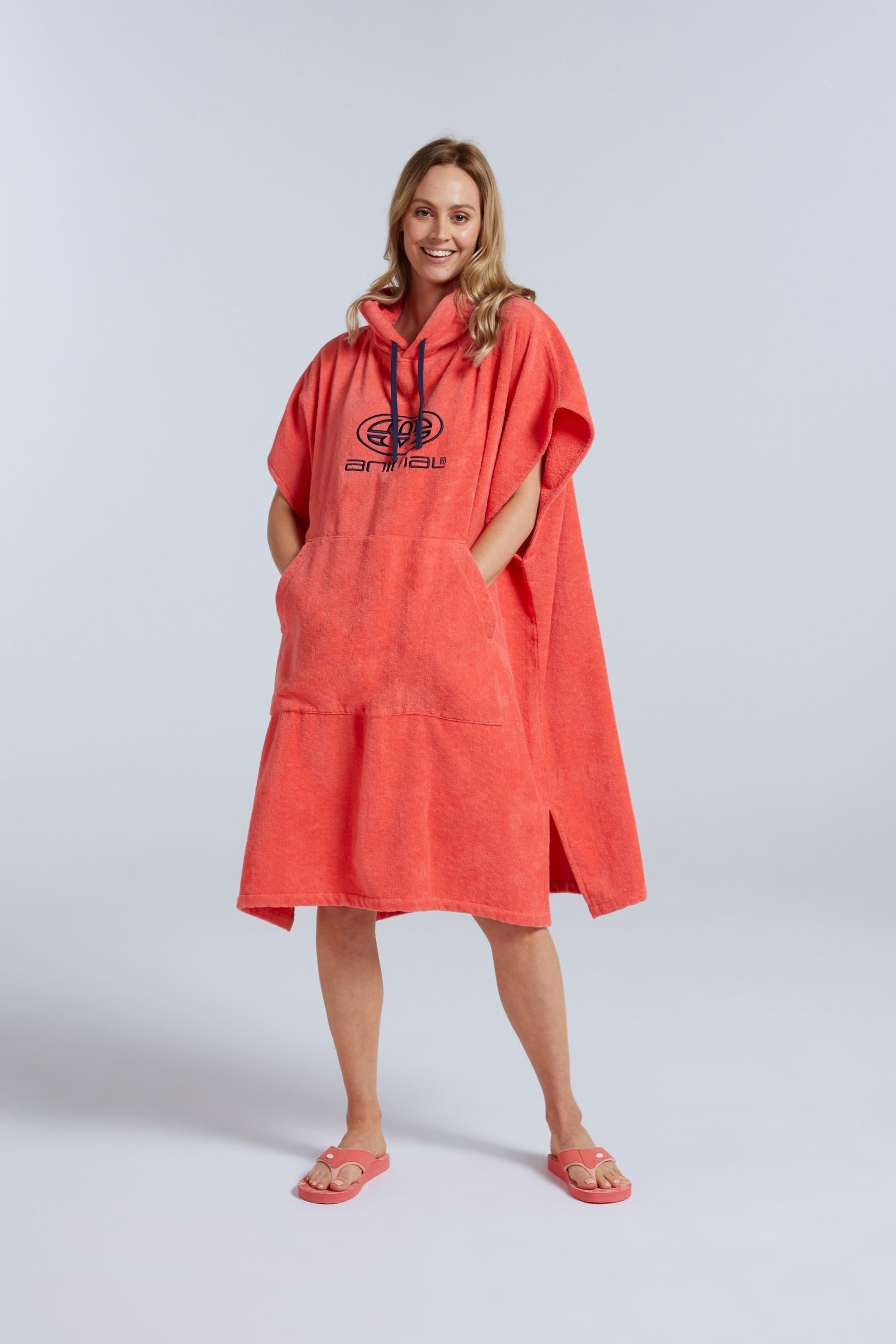 Buy Animal Womens Pink Anna Organic Towelling Poncho from the Next