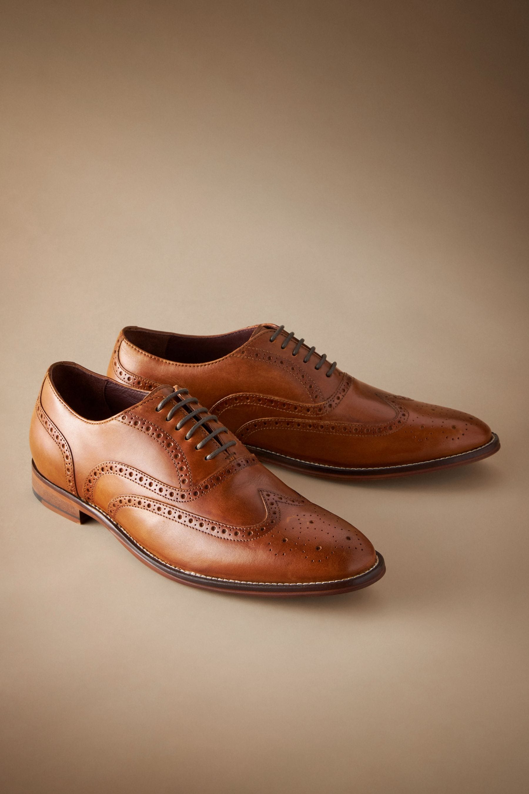 Wide fit tan brogues outlet