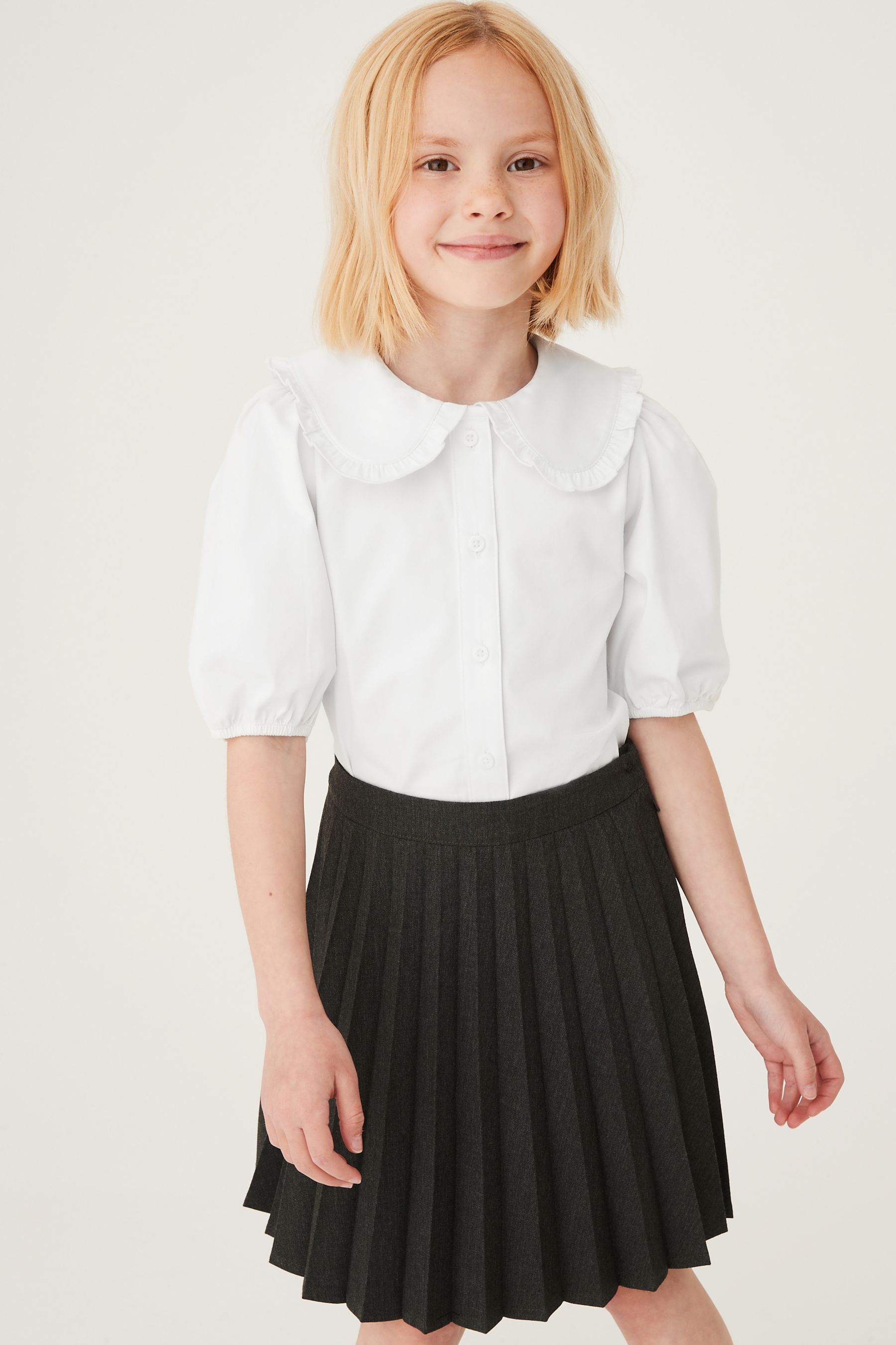 Buy Grey Pleat Skirt (3-16yrs) from the Next UK online shop