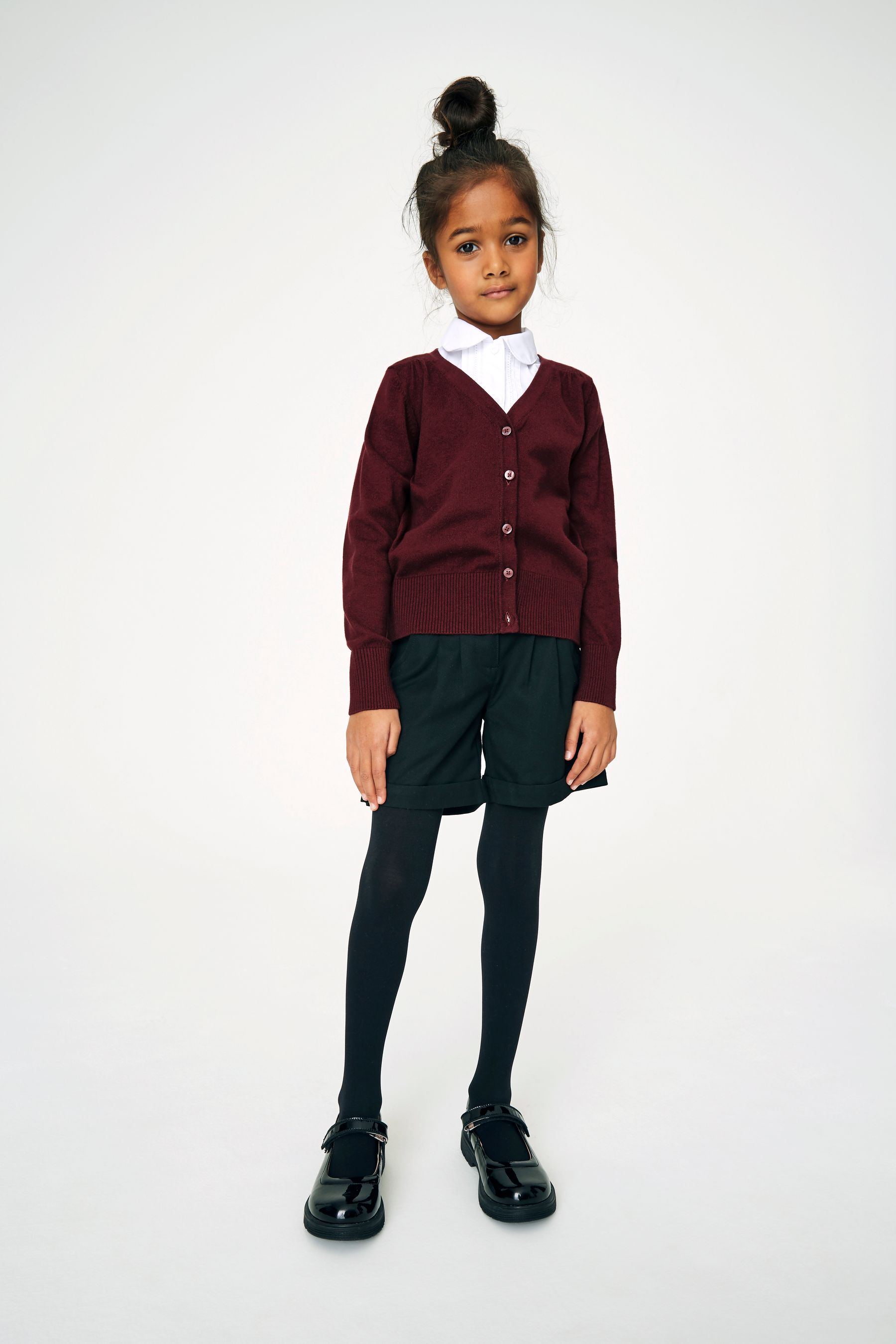 Burgundy jersey sales school cardigan