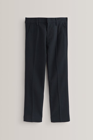 Navy Slim Waist School Pleat Front Trousers (3-17yrs)
