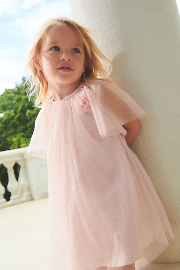 Pale Pink Sparkle Tulle Party Dress (3mths-10yrs)
