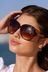 Lipsy Brown Oversized Sunglasses