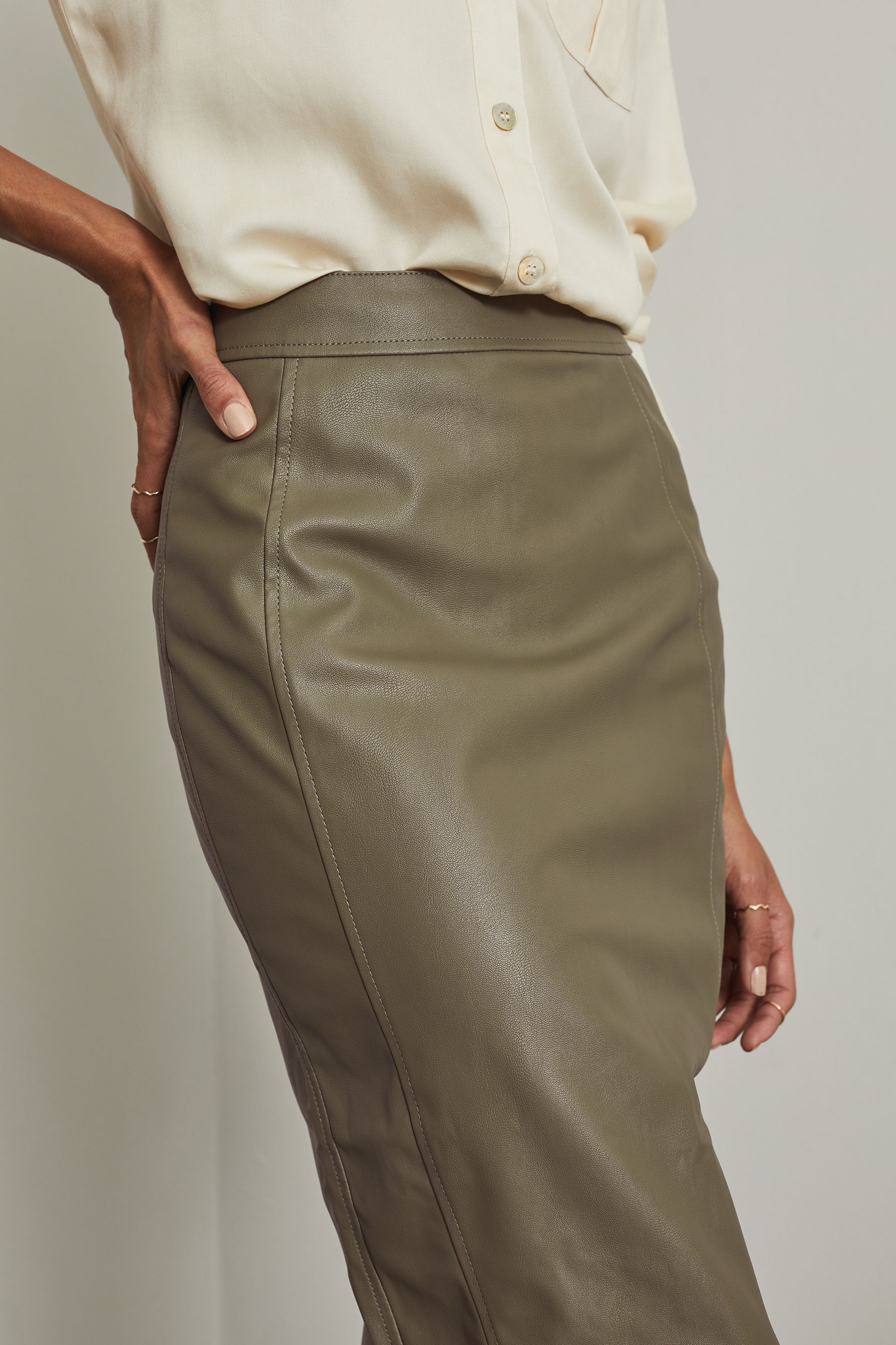 Lipsy faux discount leather pencil skirt