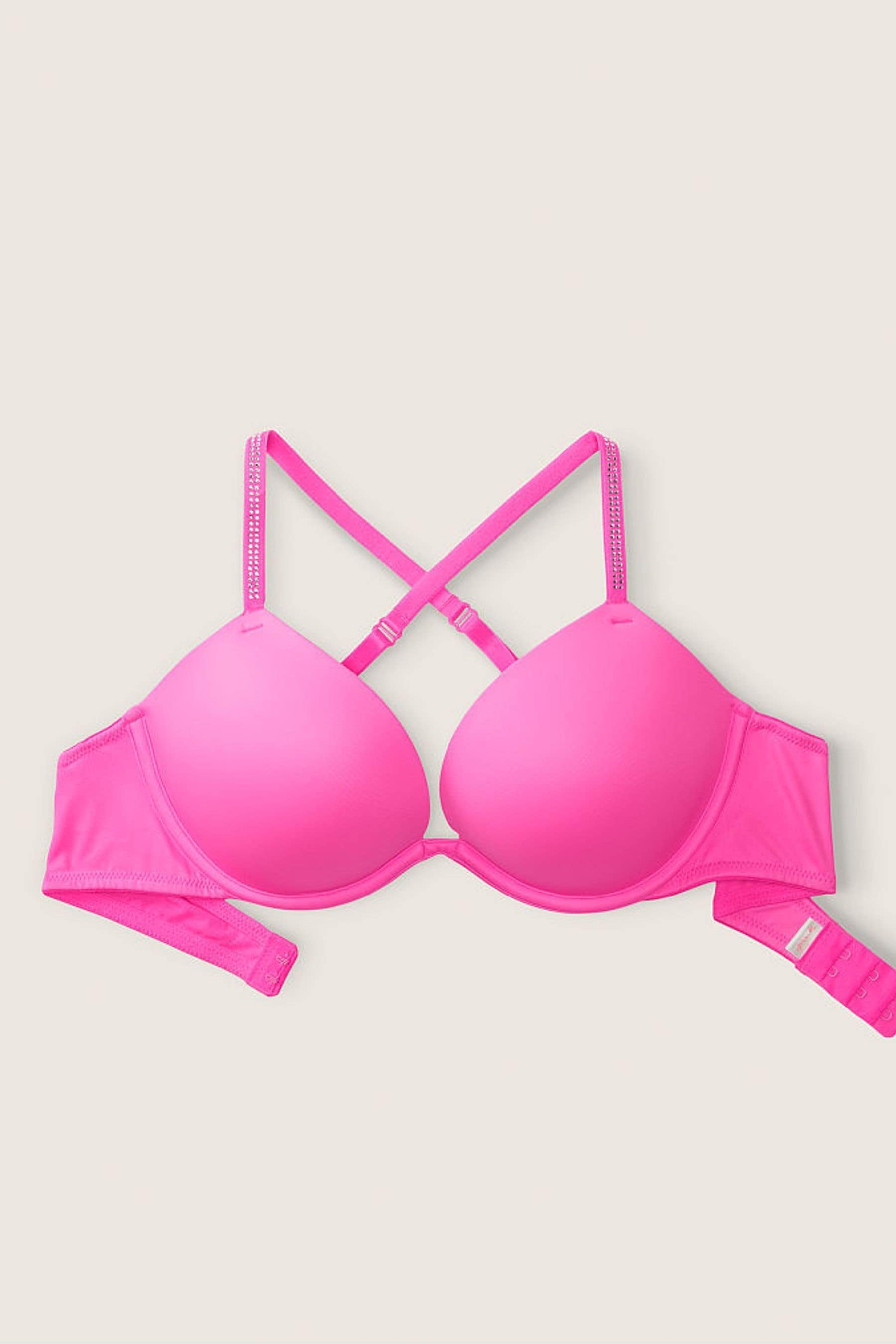 Buy Victorias Secret Pink Atomic Pink Shine Add 2 Cups Push Up Smooth Push Up T Shirt Bra From 0293