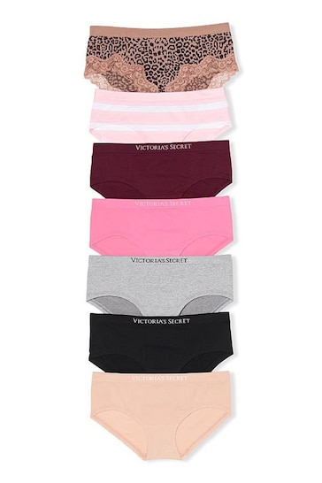 Buy Victoria's Secret Black/Pink/Grey/Nude Seamless Hipster Knickers 7 Pack  from the Next UK online shop