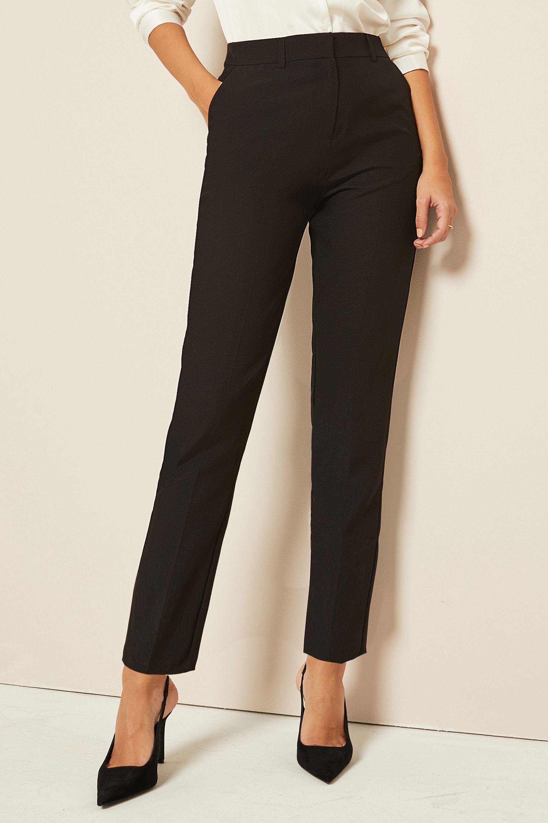 Straight leg best sale ankle grazer trousers