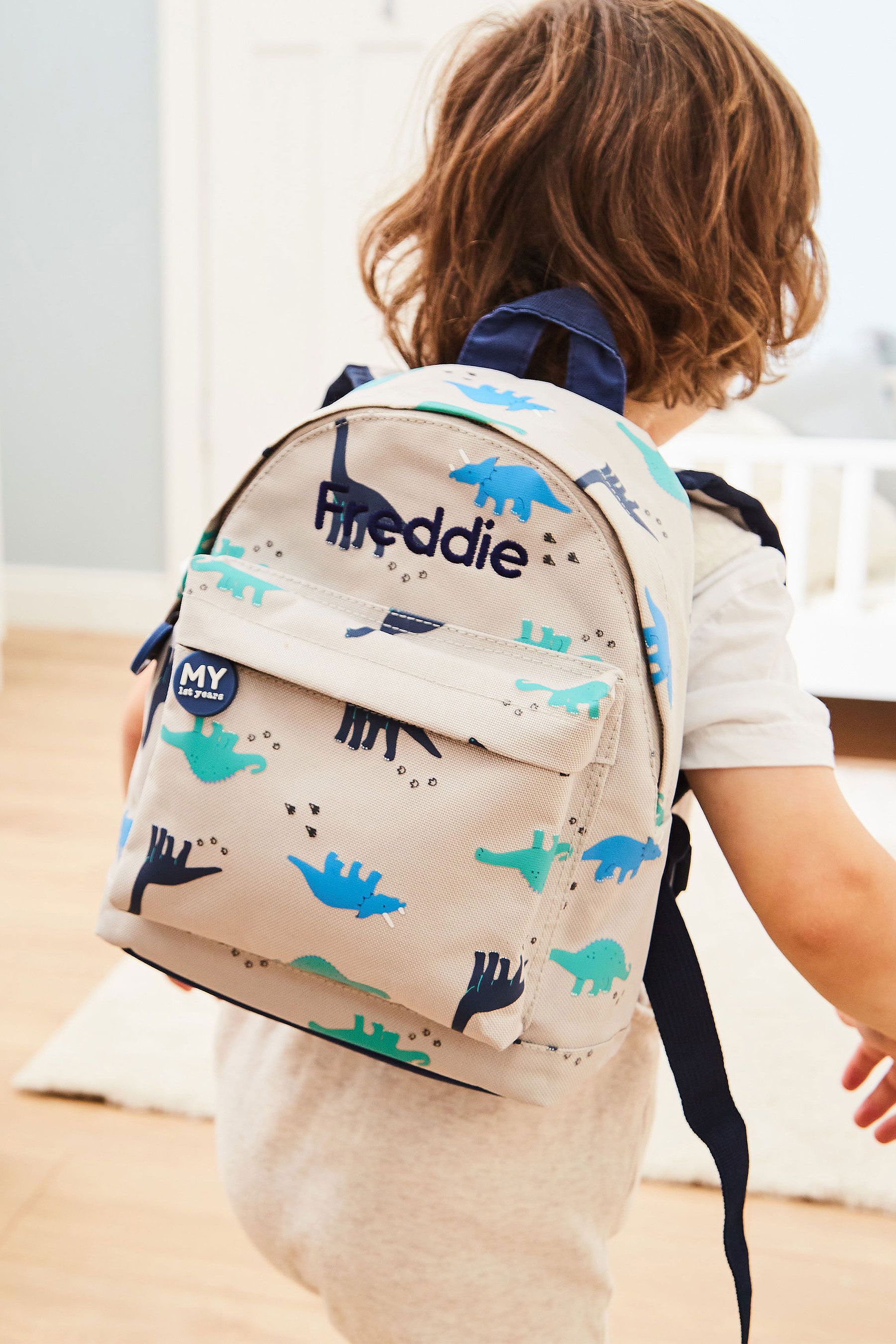 Buy Personalised Dinosaur Print Mini Backpack by My 1st Years from