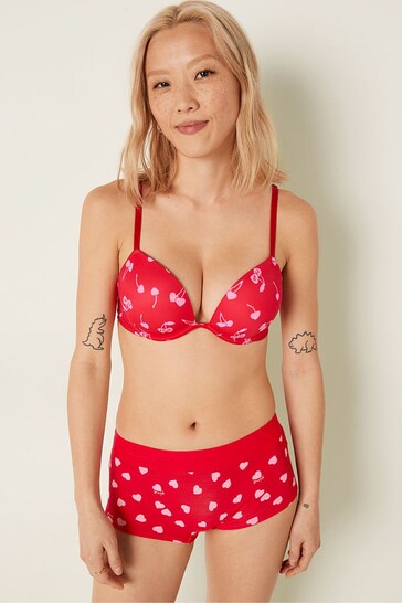 Buy Victoria's Secret PINK Cherry Print Red Add 2 Cups Smooth